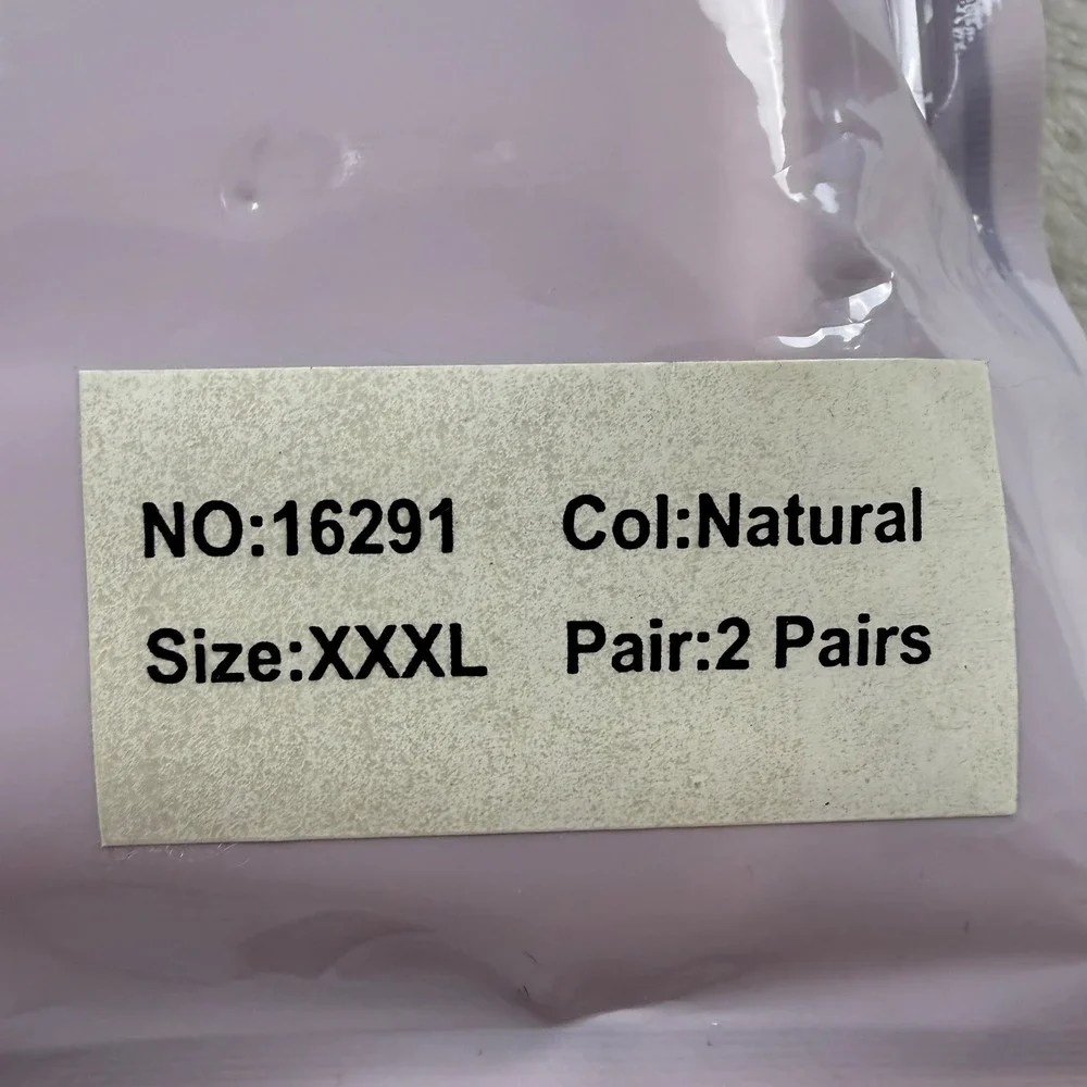Manzi Tights Women XXXL Natural 2 Pairs Sheer Hosiery Plus Size 16291